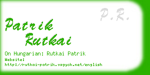 patrik rutkai business card